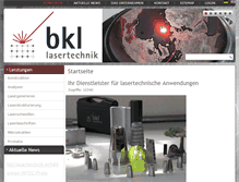 Tablet Screenshot of bkl-lasertechnik.de